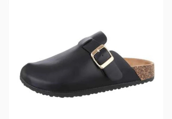 This comfortable Clog comes in 4 colours Black Beige Camel Khaki from size 3 to 8 