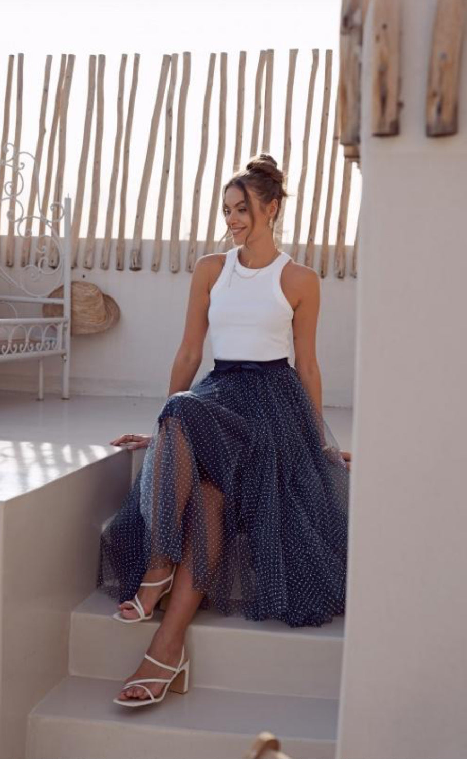 Wide leg flow Skirt