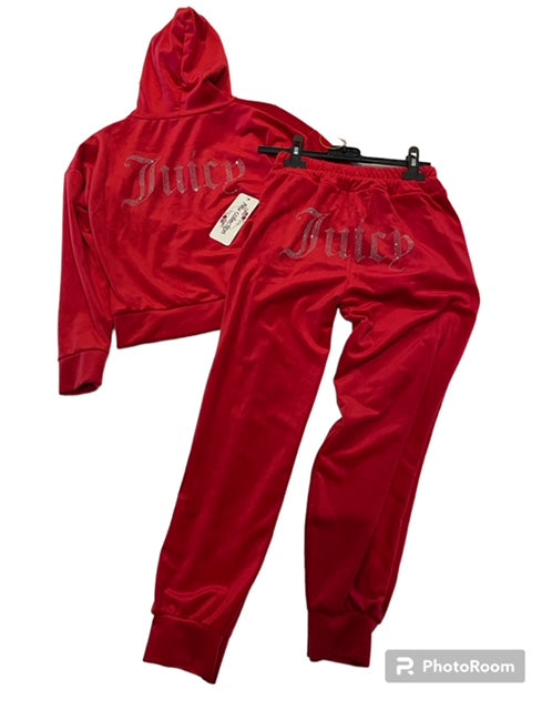 kids juicy Tracksuit red colour